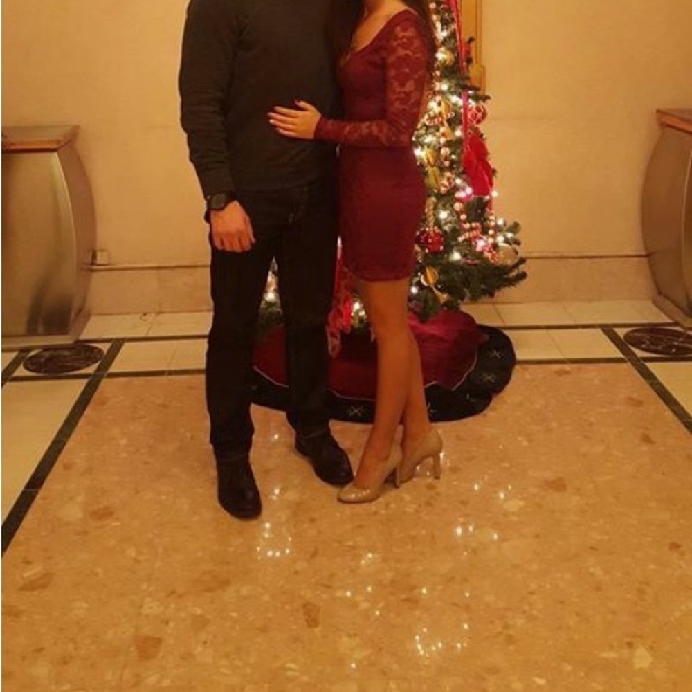 Burgundy Longsleeve Dress